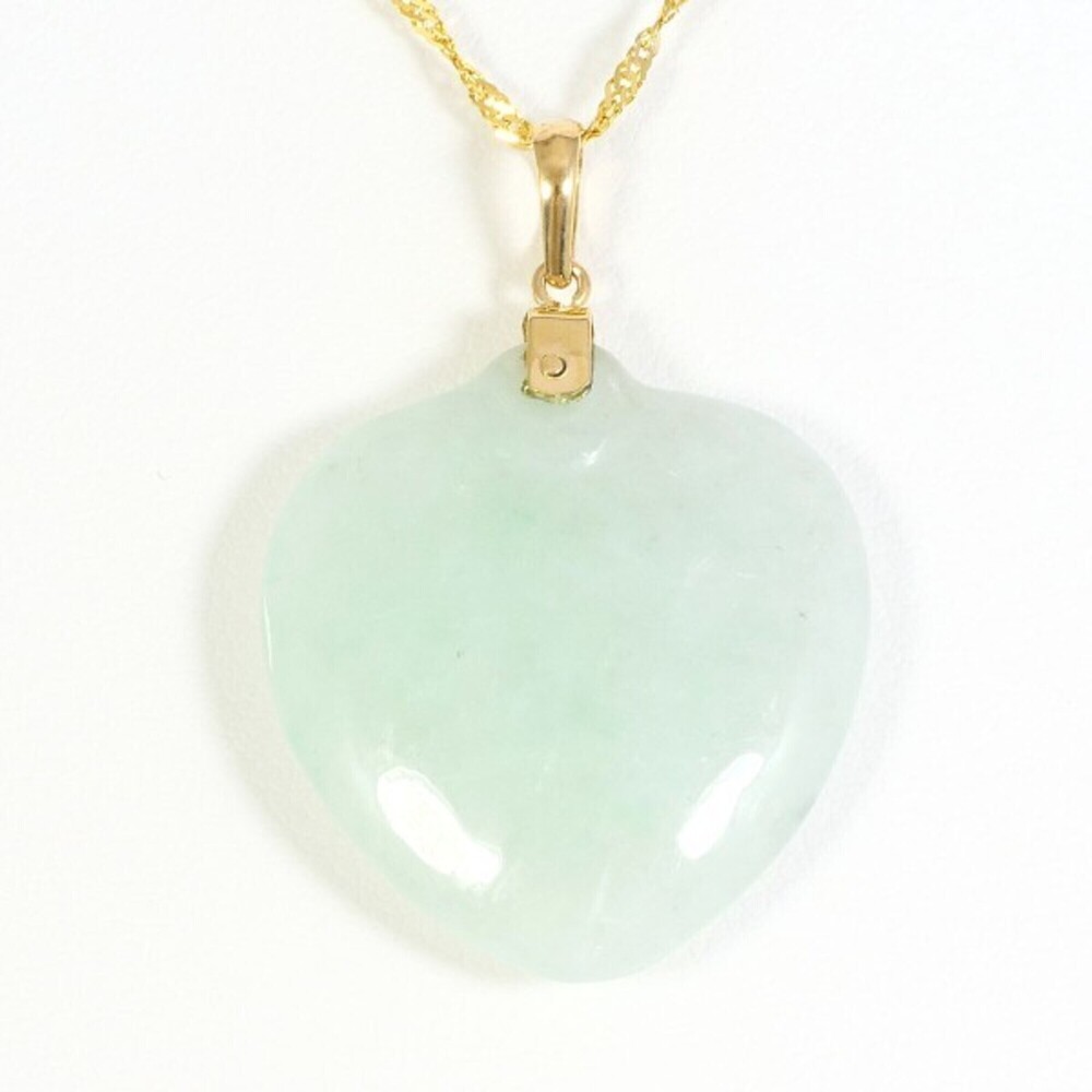 VINTAGE 14k Gold Jade Necklace